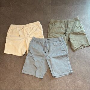 Men's Casual Shorts - Cream, Green, Gray